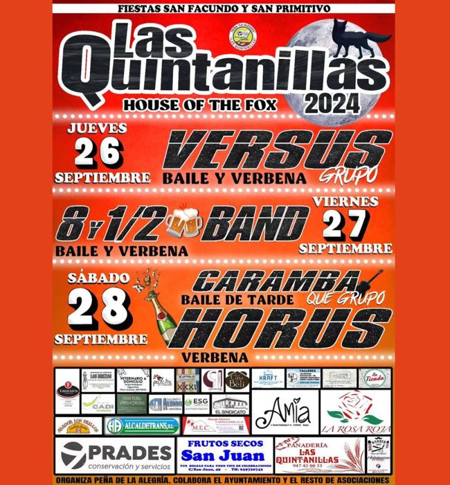 Cartel de fiestas de Las Quintanillas 2024.