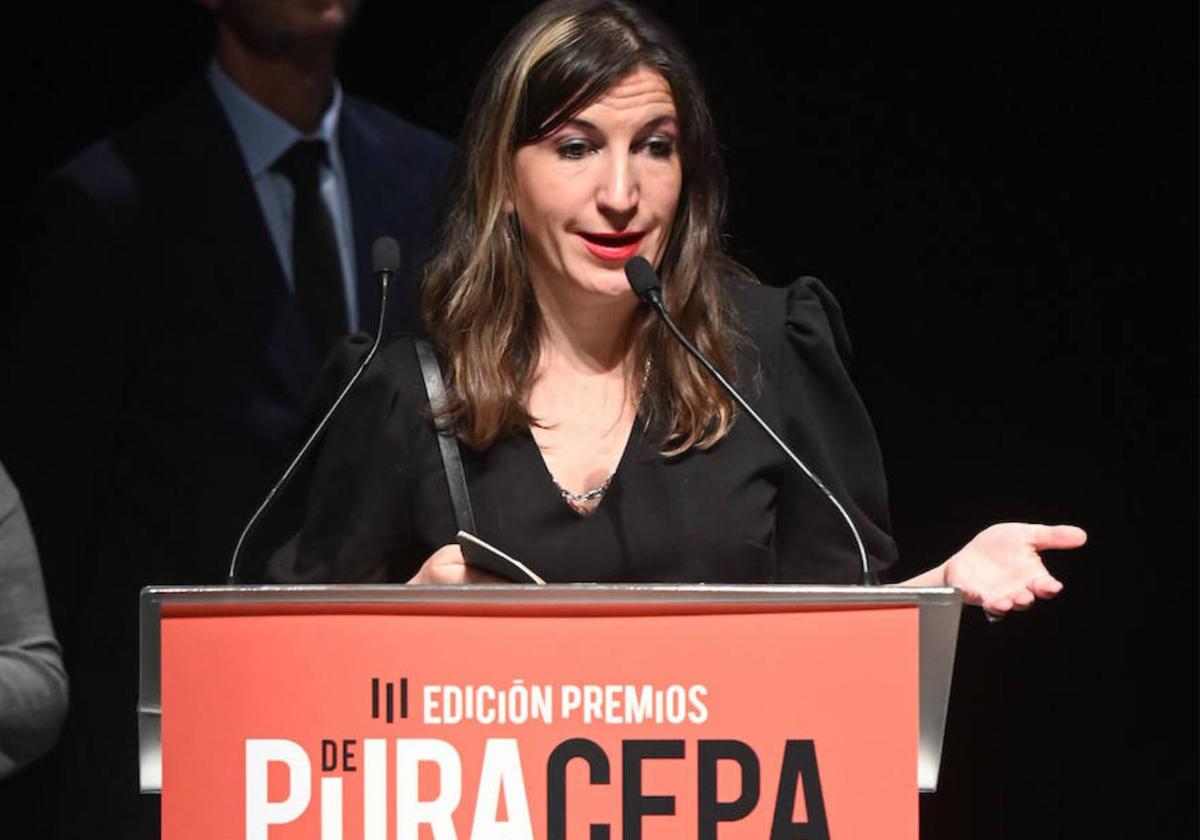 María Velasco en la III edición de los Premios Pura Cepa de Burgosconecta en 2023.