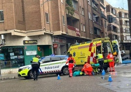 Imagen del accidente en Aranda de Duero.