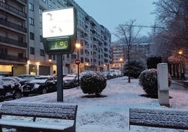 Nieve en la calle Azorín.