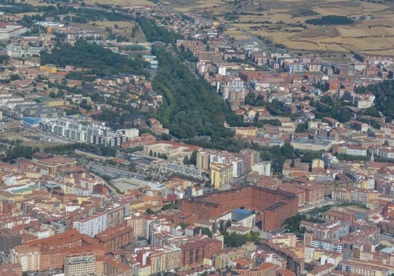 Vista aérea de la ciudad de Burgos.