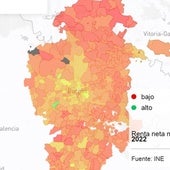 El mapa de la renta en Burgos, calle a calle