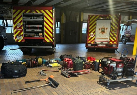 Contingente de los Bomberos de Burgos que partirá para ayudar a los afectados por la DANA.