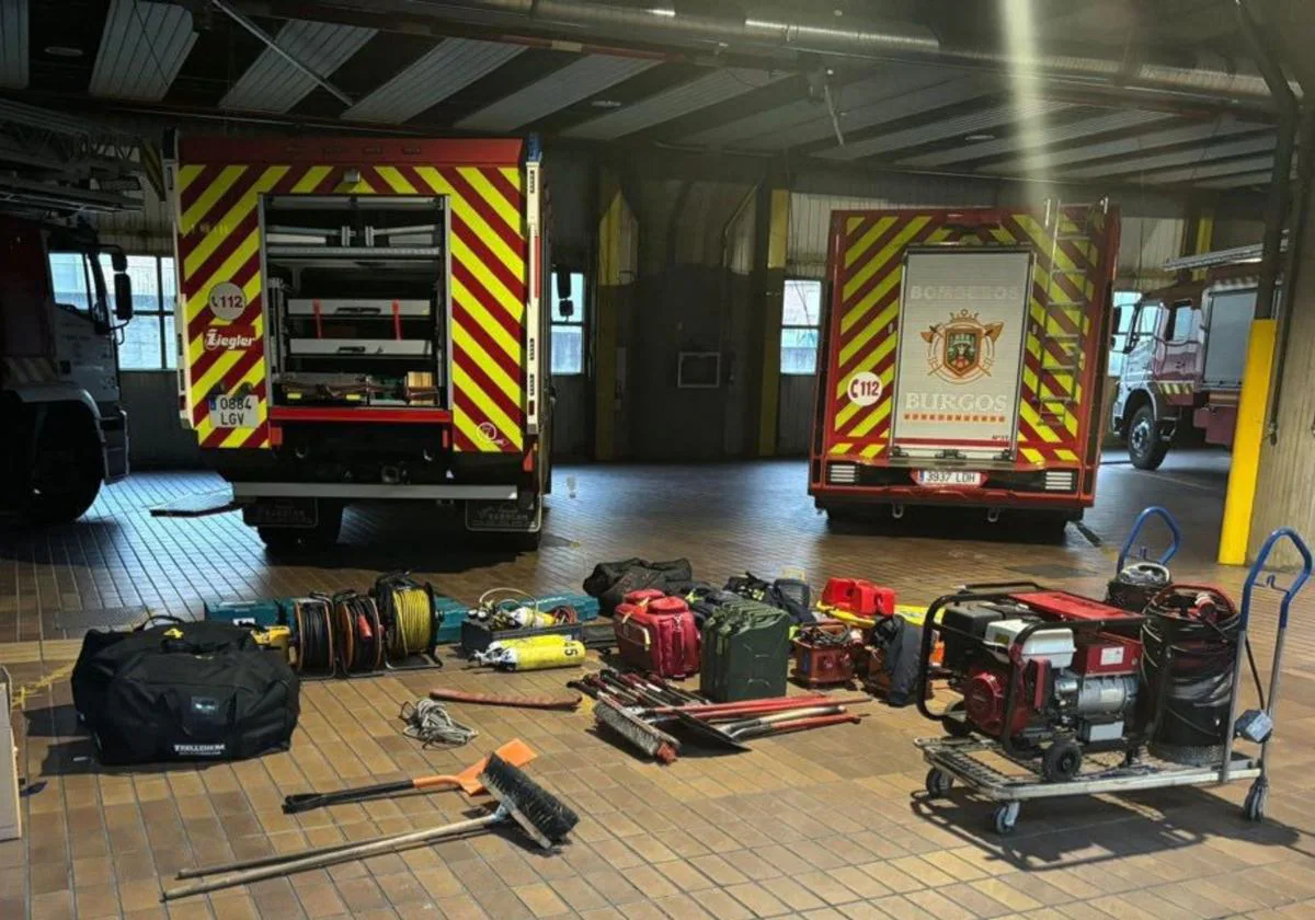 Contingente de los Bomberos de Burgos que partirá para ayudar a los afectados por la DANA.