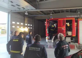 Los Bomberos de Aranda de Duero saliendo hacia Valencia.