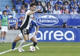 Borja Sánchez, en el partido frente al Real Oviedo.