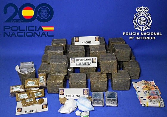 Se han intervenido más de 16 kilos de hachís.