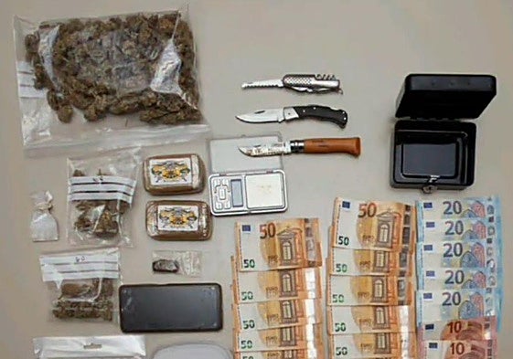 La Policía Local incautó más de 320 gramos de hachís.