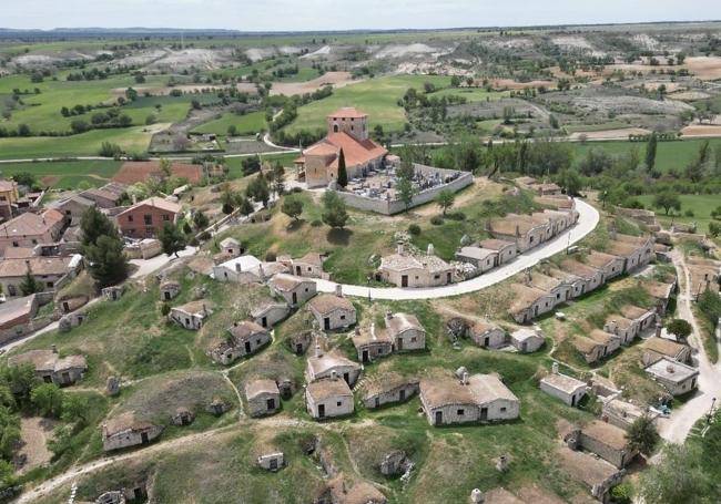 Imagen aérea de Moradillo de Roa.