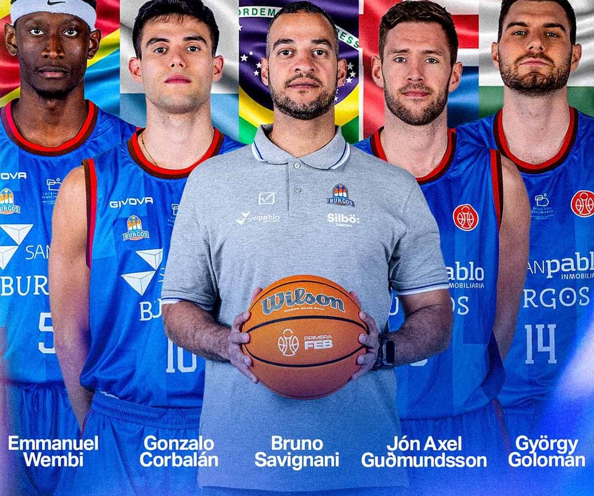 Los cinco representantes del San Pablo Burgos en la ventana FIBA.