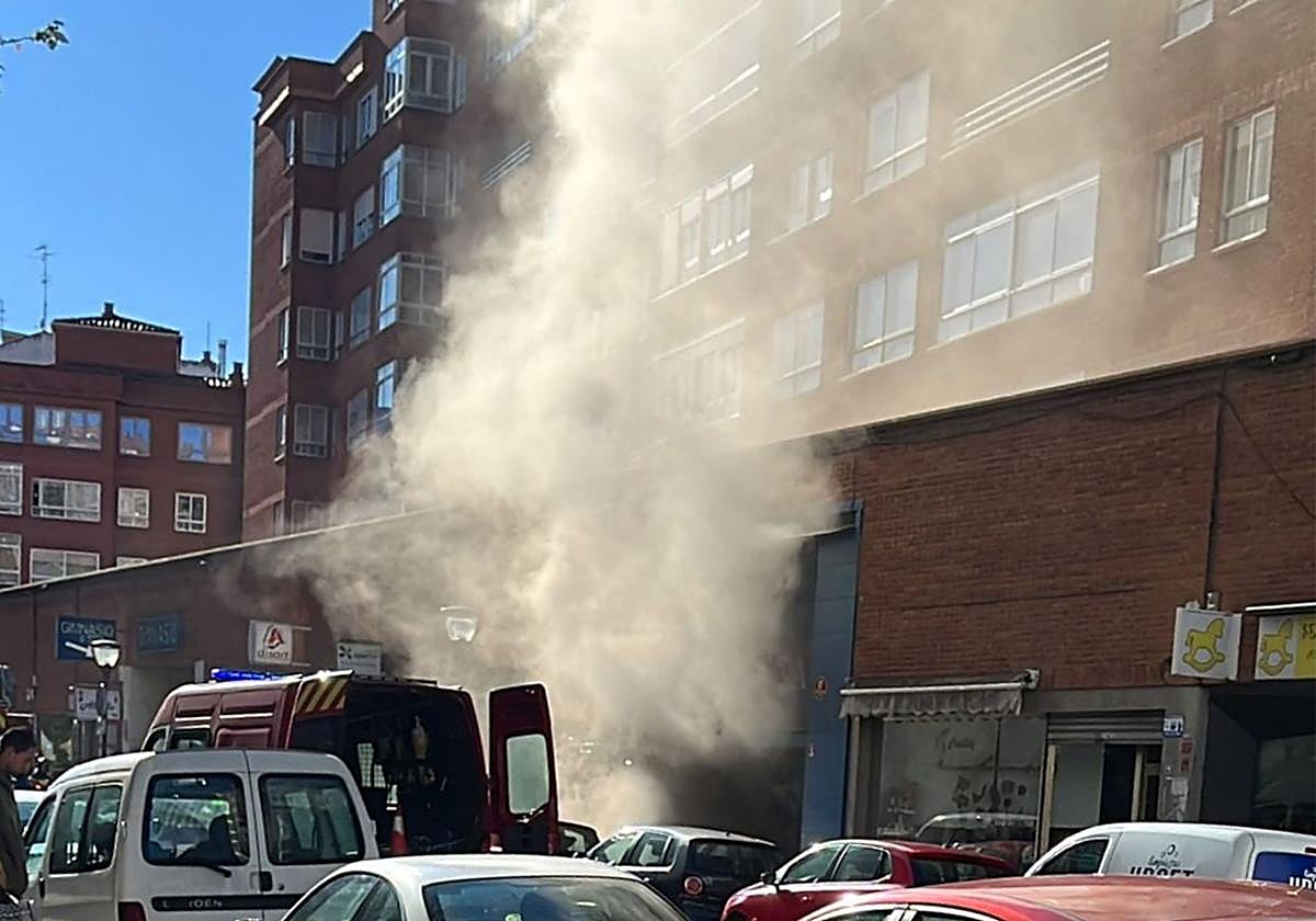 Incendio en un gimnasio de Burgos.