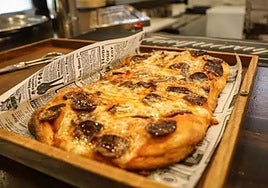 Pizza con la que ha participado La Rima en el II Campeonato de España de Pizzas.