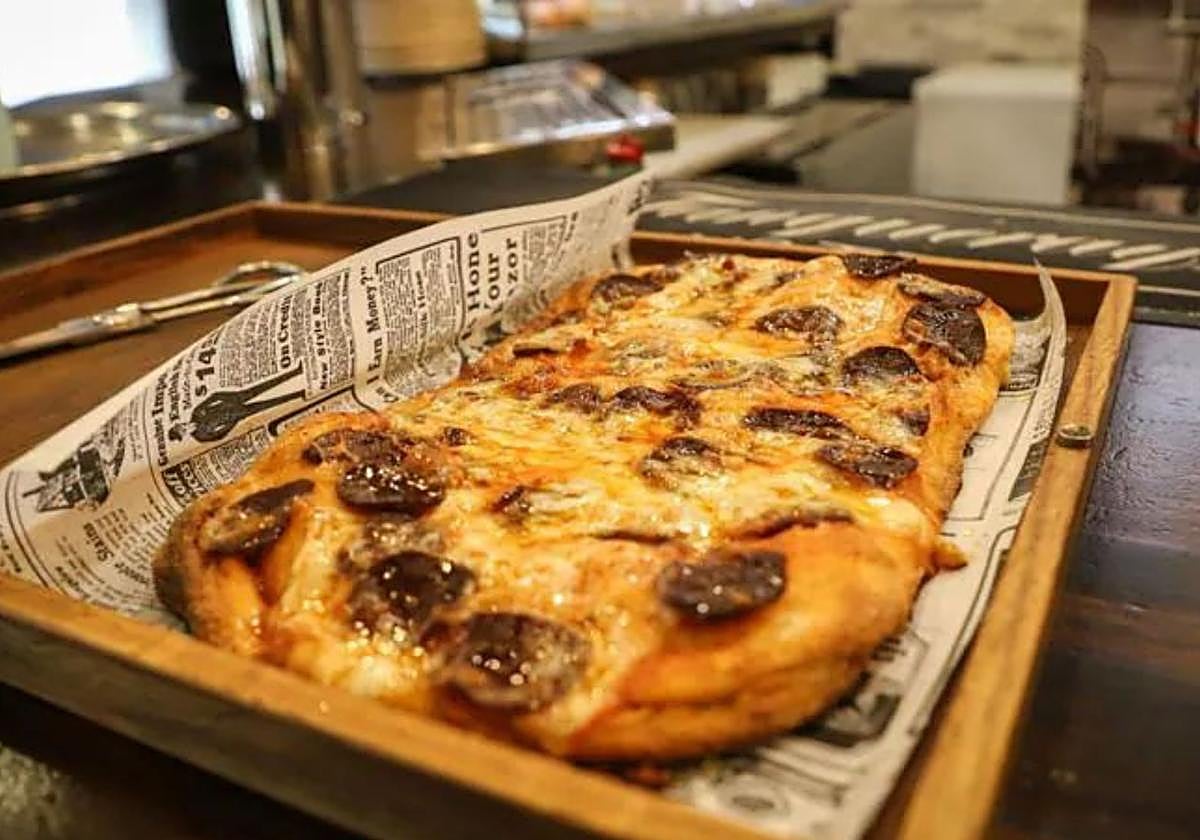 Pizza con la que ha participado La Rima en el II Campeonato de España de Pizzas.