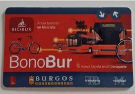 Tarjeta de autobús de Burgos.