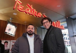 El escritor y dramaturgo Luis Enrique Valdés y el actor Alberto Maceo.