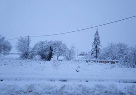 Imagen de archivo de nieve en la provincia de Burgos.