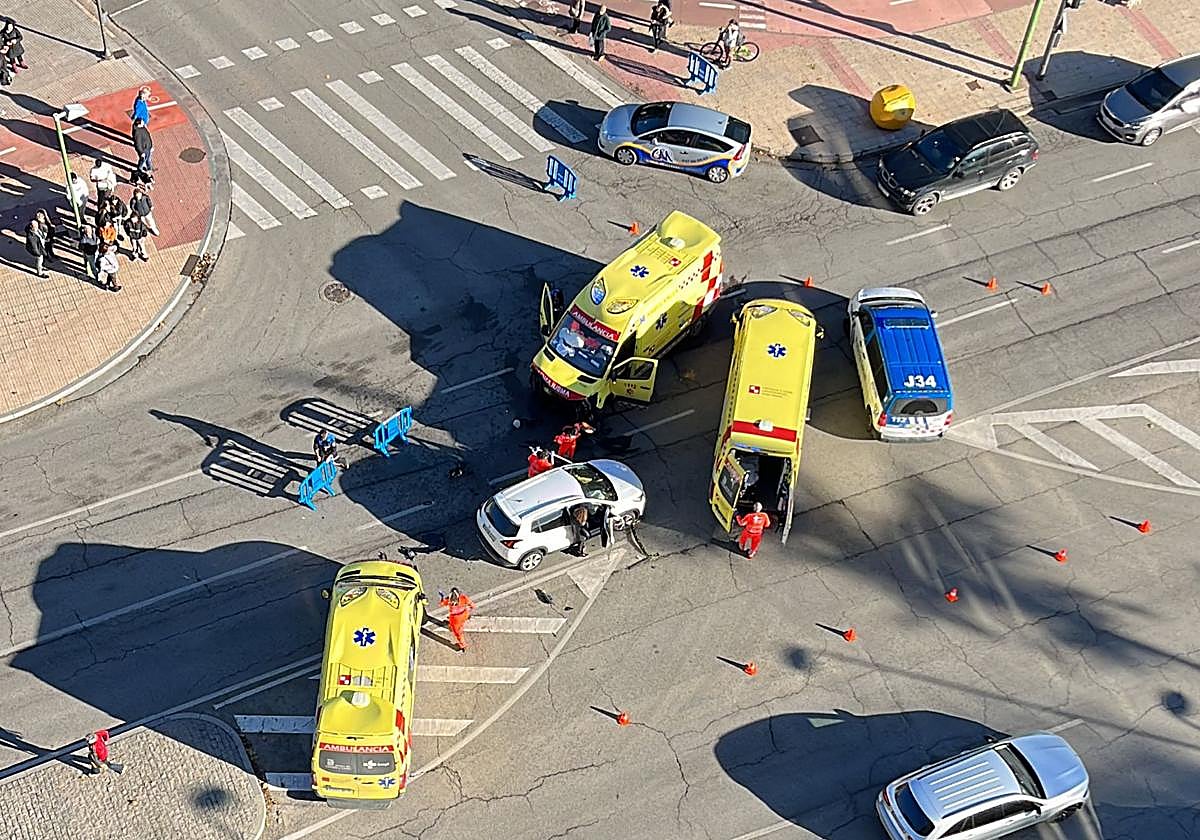 Imagen del accidente en Burgos.