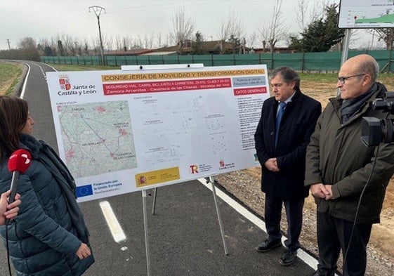 Presentación del carril bici que une la capital zamorana con las localidades de Arcenillas, Casaseca de las Chanas y Moraleja del Vino.