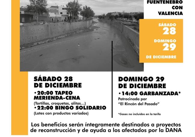 Cartel de las jornadas solidarias.