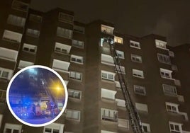 Presencia de Bomberos en la avenida del Cid de Burgos.