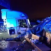 Excarcelan a un camionero tras accidentarse en Burgos