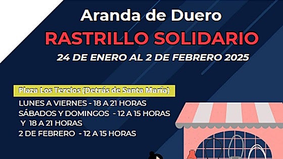 Rastrillo Solidario en Aranda del 24 de enero al 2 de febrero