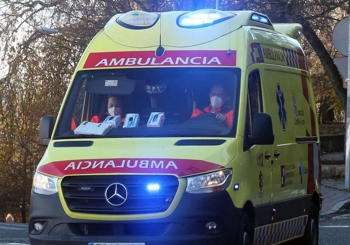 El herido ha sido trasladado en UVI al hospital de Aranda.