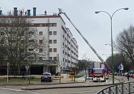 Los Bomberos han tenido que actuar en la plaza María Cruz Ebro.