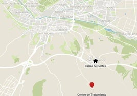 Ubicación del Centro de Tratamiento de Residuos, en Cortes, Burgos.