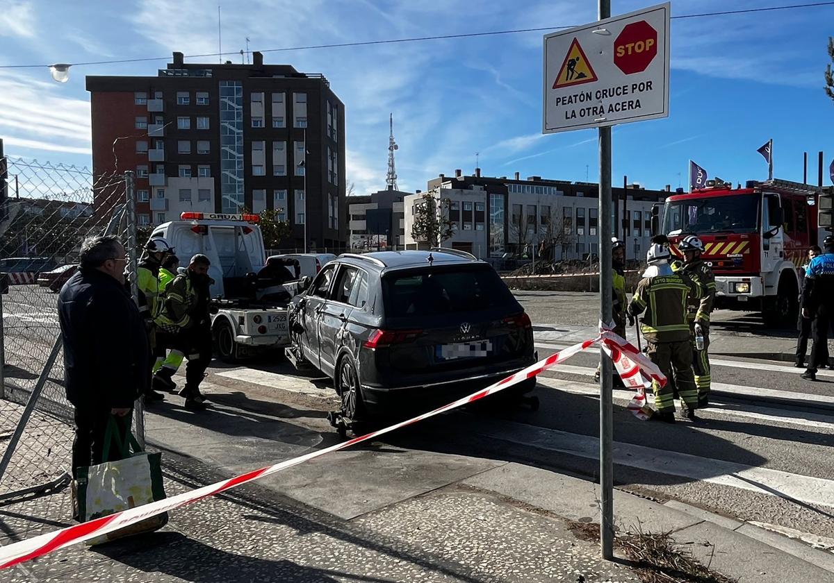 Imagen de la zona del accidente en la ciudad de Burgos.