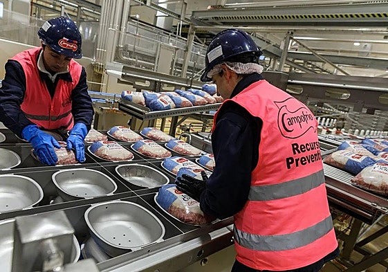 Interior de la fábrica de Campofrío, uno de los referentes industriales de Burgos.