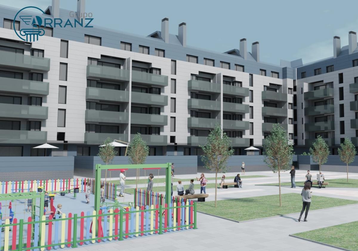 Infografía del Residencial La Quinta Estación.