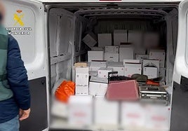 En el registro se ha localizado numeroso material robado.