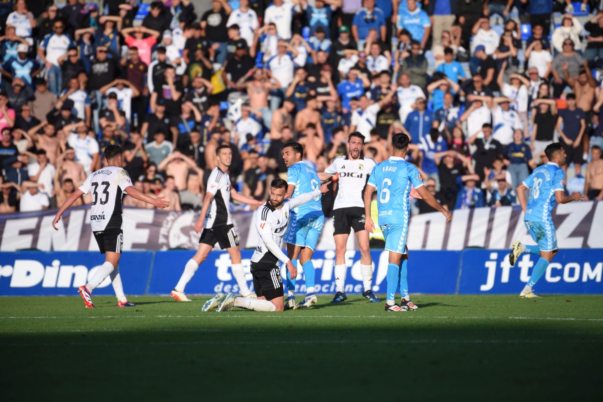 El empate del Burgos CF en Tenerife, en imágenes