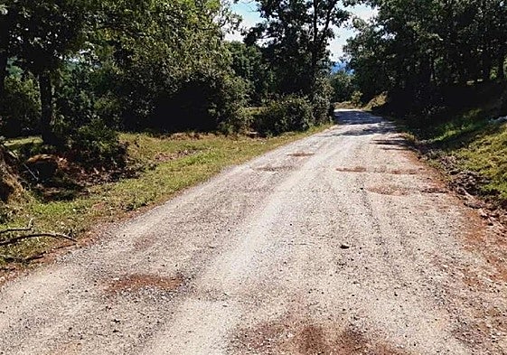 Camino entre las dos localidades serranas.