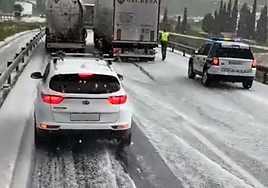 Lugar del accidente en los túneles de Pancorbo
