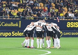 Jugadores del Burgos CF en Cádiz