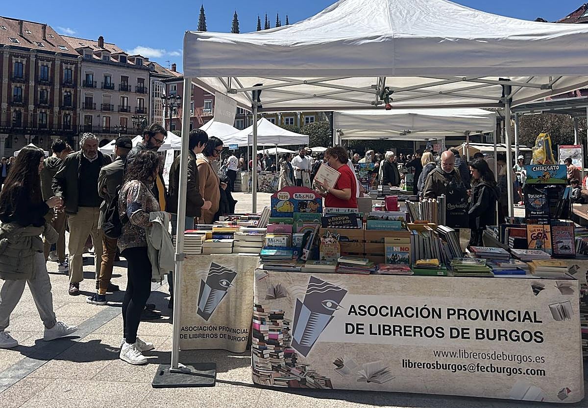 Celebración del Día del Libro en la Plaza Mayor de Burgos.