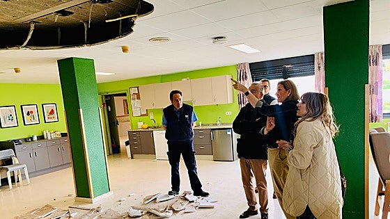 Se derrumba el techo del comedor de la residencia Cortes de Burgos