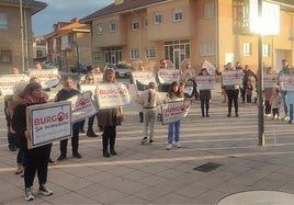 Protesta en la calle de la plataforma Burgos Sin Incineradora.