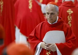 Prevost, durante la quinta misa de los Novendiales en memoria de Francisco.