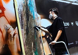 Gare, el muralista de Burgos que conquista Taiwán con su arte en gran formato