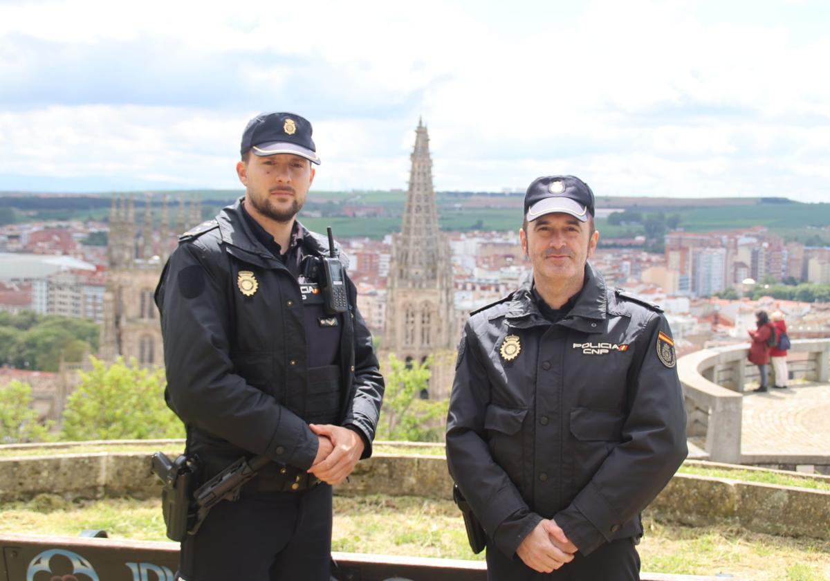 Los agentes que salvaron la vida de un hombre que se intentó suicidar en Burgos.