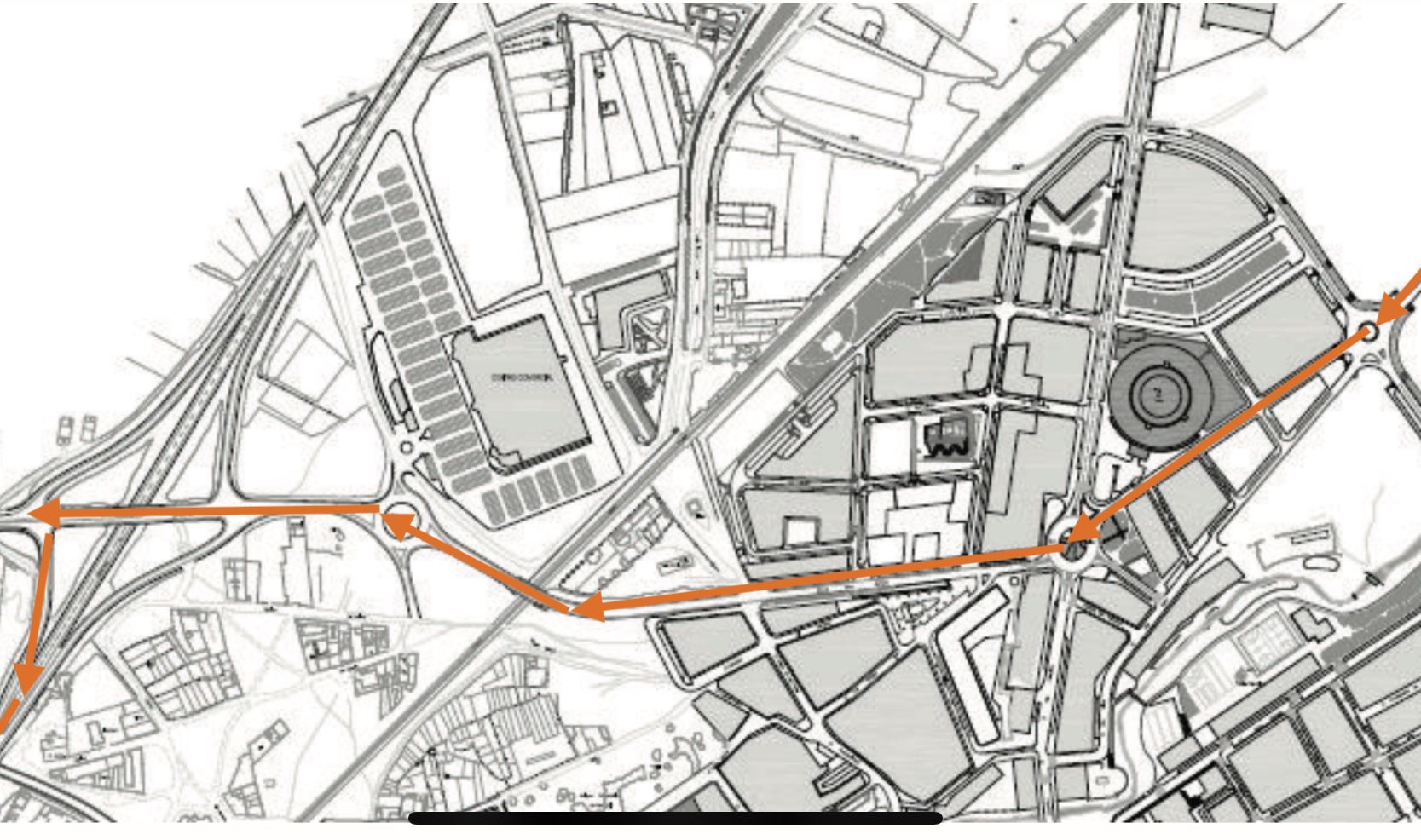 Plano con los cortes al tráfico en Aranda de Duero.