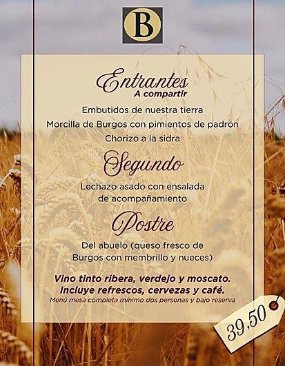 Grupo Braseros: Menú de Lechazo con alma castellana