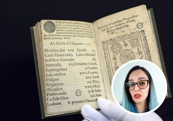 Almanaque de Nostradamus y la historiadora del arte Elena Rodríguez en detalle.