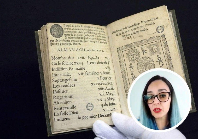 Almanaque de Nostradamus y la historiadora del arte Elena Rodríguez en detalle.