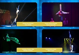 Diferentes artistas del espectáculo 'Viva el circo'.