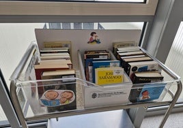 Carritos con libros de lectura.