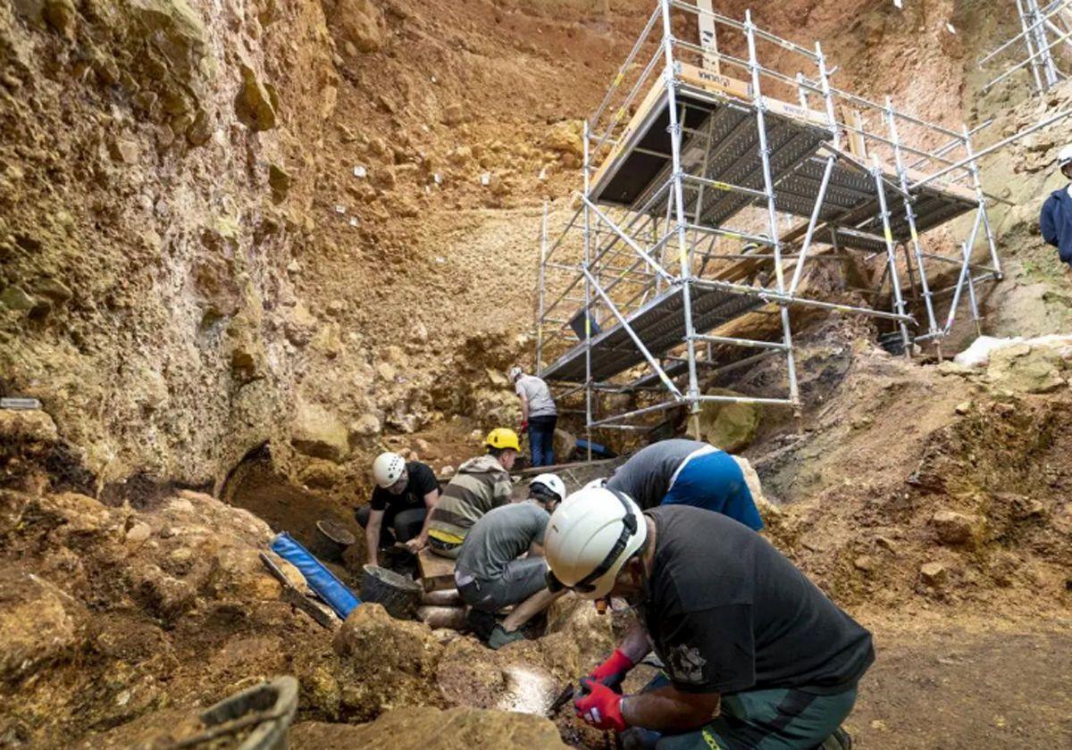 Excavaciones en el yacimiento de Atapuerca, en Burgos.